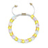 Honeysuckle and White | Gold | Double Mermaid Glass Bracelet